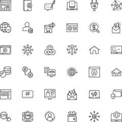 internet vector icon set such as: folder, device, bitcoin symbol, center, free, peer, test, password, source, online business, tweet, conceptual, coin, credit, letter, choice, profile, postage, feed