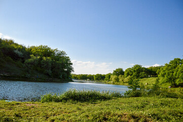 sunny spring day on the river