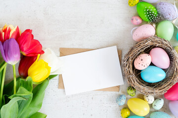 Naklejka na ściany i meble Easter colored eggs
