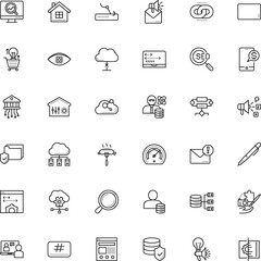 Fototapeta premium internet vector icon set such as: automation, number, speak, script, chart, meat, info, glyph, currency, roasted, delete, display, thief, www, back, video streaming, tablet, logic, flow, knowledge