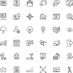 Fototapeta premium internet vector icon set such as: gamble, configuration, organization, click, administrator, communicate, program, student, instrument, cooperation, wave, casino, news, cross, look, cancel
