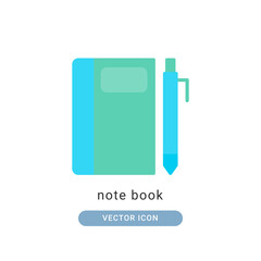 note book icon vector illustration. note book icon flat design.