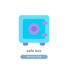 safe box icon vector illustration. safe box icon flat design.
