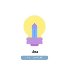 idea icon vector illustration. idea icon flat design.
