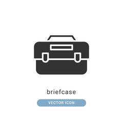 briefcase icon vector illustration. briefcase icon glyph design.