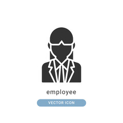 employee icon vector illustration. employee icon glyph design.