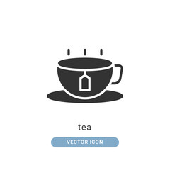 tea icon vector illustration. tea icon glyph design.