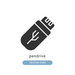 pendrive icon vector illustration. pendrive icon glyph design.