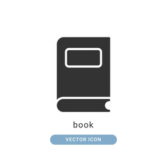 Fototapeta na wymiar book icon vector illustration. book icon glyph design.