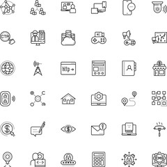 internet vector icon set such as: supermarket, book, choice, organizer, work, stream icon, conservation, restricted, base, maintenance, fork, commerce, desk, password, roasted, ball, editable, eye