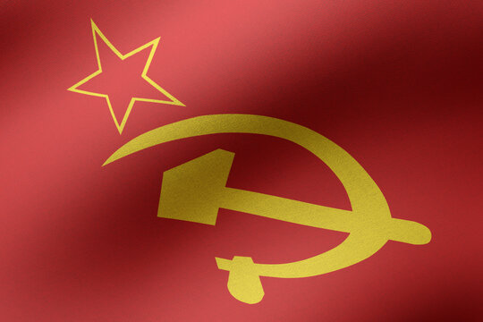 3d rendering of a USSR flag
