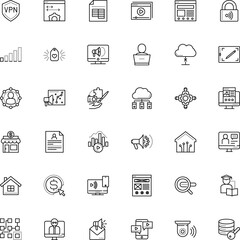 internet vector icon set such as: slider, letter, frontend, rechargeable, reading, light, print, connect, storefront, sheet, guitar, organization, indicator, unlock, revenue, construction, cartoon