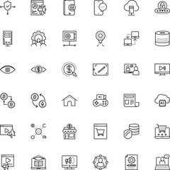 internet vector icon set such as: human, cap, live, print, layout, news, image, road, machinery, protection wifi, cyber, protect, gadgets, boutique, storefront, leadership, ethereum, peer, isometric