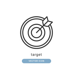 Obraz premium target icon vector illustration. target icon outline design.