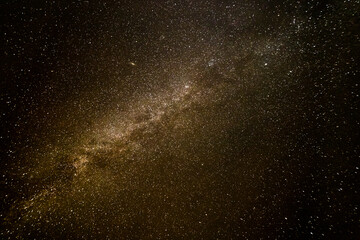 the bright milky way sits beautifully against the clear night sky