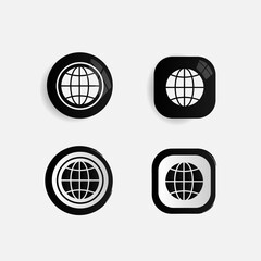 Set of modern browser icon collection design isolated