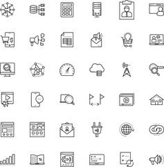 internet vector icon set such as: monochrome, full, supermarket, glass, accounting, chain, worldwide, www, world, construction, datacenter, interview, measurement, electricity, public, adjustable