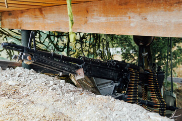 artillery weapons for firing in war by the military