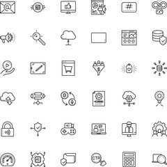 internet vector icon set such as: keyword, person, desktop, plan, silhouette, mining, logic, note, cloudscape, engineering, unlock, computer-based training, receive, web hosting, partnership, sync