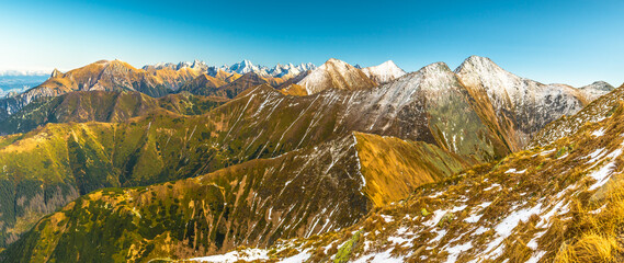 Tatry Zachodnie - jesień zima  - obrazy, fototapety, plakaty