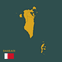 Illustration d'une carte du Bahrein