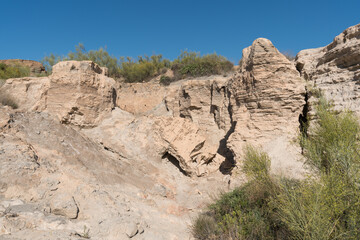 Fototapeta na wymiar Sediments from an old mine in southern Spain