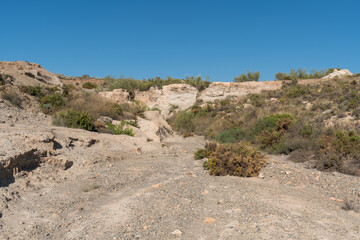 Fototapeta na wymiar Sediments from an old mine in southern Spain