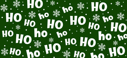 Saying ho ho ho, Merry Christmas text. Hohoho pattern, Santa Claus, Christmas, xmas design. New Year concept. HoHoHo. Santa suit with belt and buckle. Belly - obrazy, fototapety, plakaty