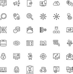 internet vector icon set such as: stream icon, improvement, cellphone, structure, shop, letter, referral, leads, post, innovative, energy, revenue, diagram, content, compliance, gold, quality, wheel