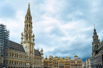 Fototapeta na wymiar Grand Place square architecture, Brussels
