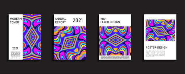 Cover design with multicolored shape element background. Abstract modern design. Vector template for annual reports, posters, flyers and book covers.