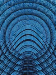 shades of light and dark blue intricate patterns and concentric circular designs