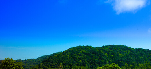 landscape with blue sky