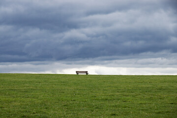 bench on a hill