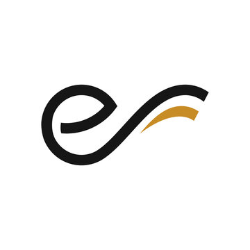 Initial letter ef logo or fe logo vector design templates
