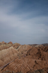 Fototapeta na wymiar Danxia Landform Landscape in Northwest China