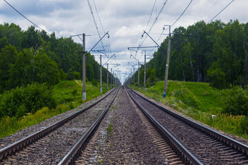 Naklejka premium railway line in the mountains