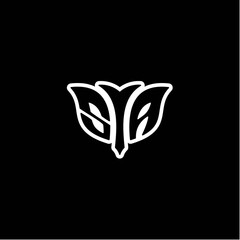 S A Initials bow arrow, simple modern minimalist design. black and white.