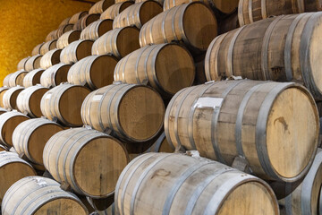 Oak Barrels Aging Tequila Anejo.