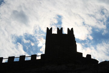 Obraz premium Genoese fortress with battlements Crimean pike perch