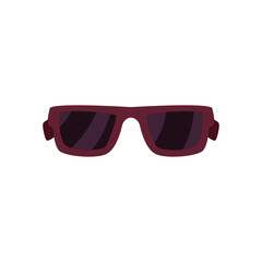 sunglasses icon, flat style on white background