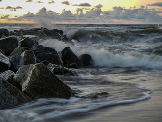 Beautiful view of the rough sea