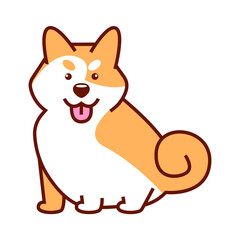 Shiba inu vector illustration