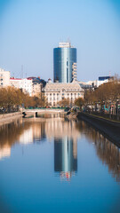 Cityscape reflection