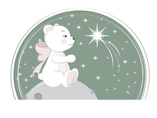 baby bear on moon