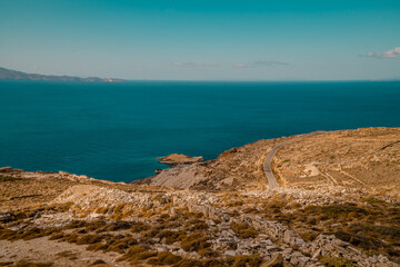 Stony landscapes near Kardiani on the island of Tinos, Cyclades, Greece
