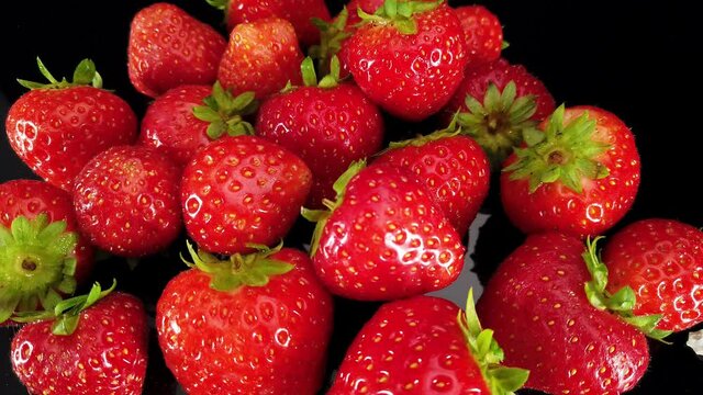 Fresh strawberries - close up shot - food photography