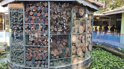 Phumi Khna: Cambodia Landmine Museum. Different mines South-East Asia