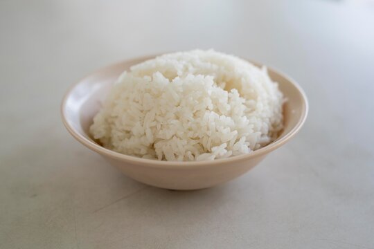 Close-up Of Rice In Bowl On Table