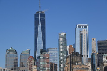Fototapeta na wymiar Die Skyline vom Financial District in New York, Downtown Manhattan. 